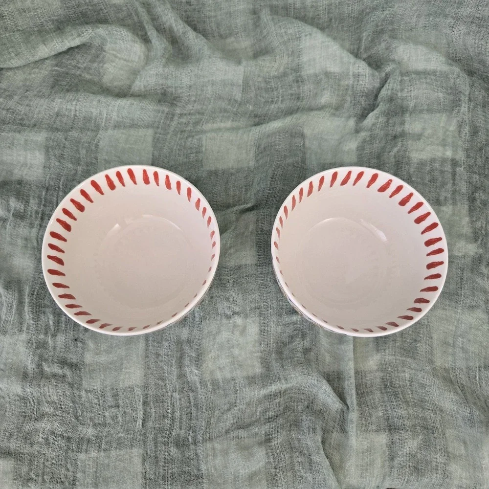 Hobby‎ Lobby The Spring Shop Set Of 2 Cereal Soup Ceramic Colorful Bowls 5.75